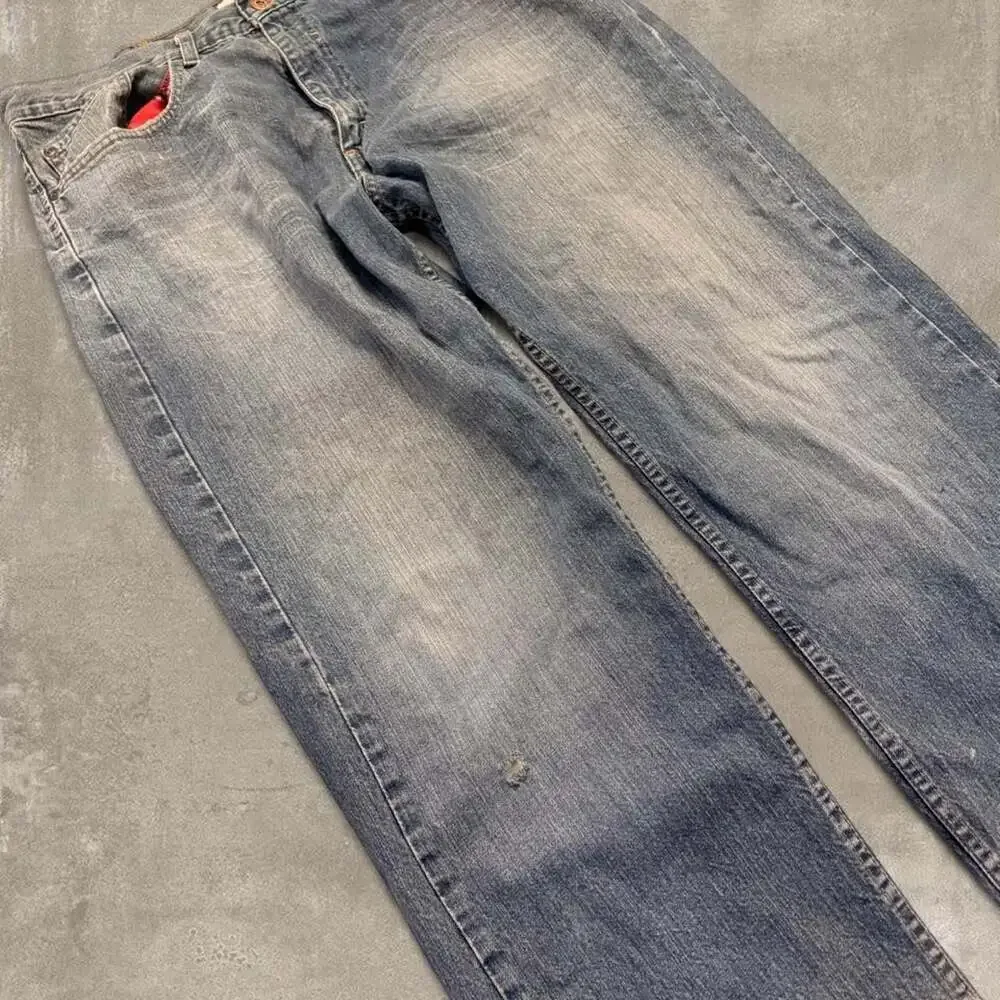 Wrangler Jeans Co. Loose Straight Blue Denim Jeans - Men's Size 38x32